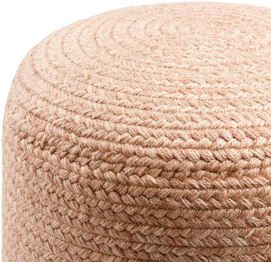 Livabliss - Entwined Pouf - Dusty Pink - EDPF004-121717 veiw 2