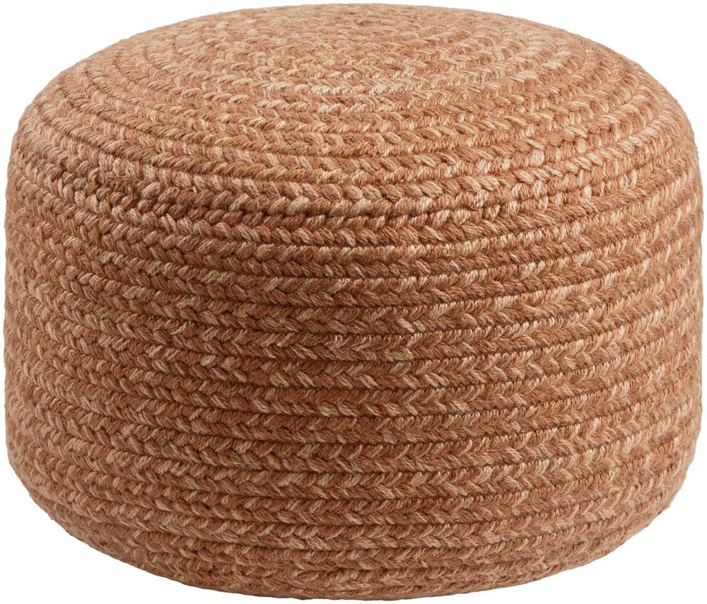 Livabliss - Entwined Pouf - Light Brown - EDPF006-121717 veiw 1