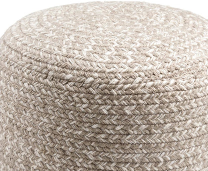 Livabliss - Entwined Pouf - Light Grey - EDPF003-121717 veiw 2