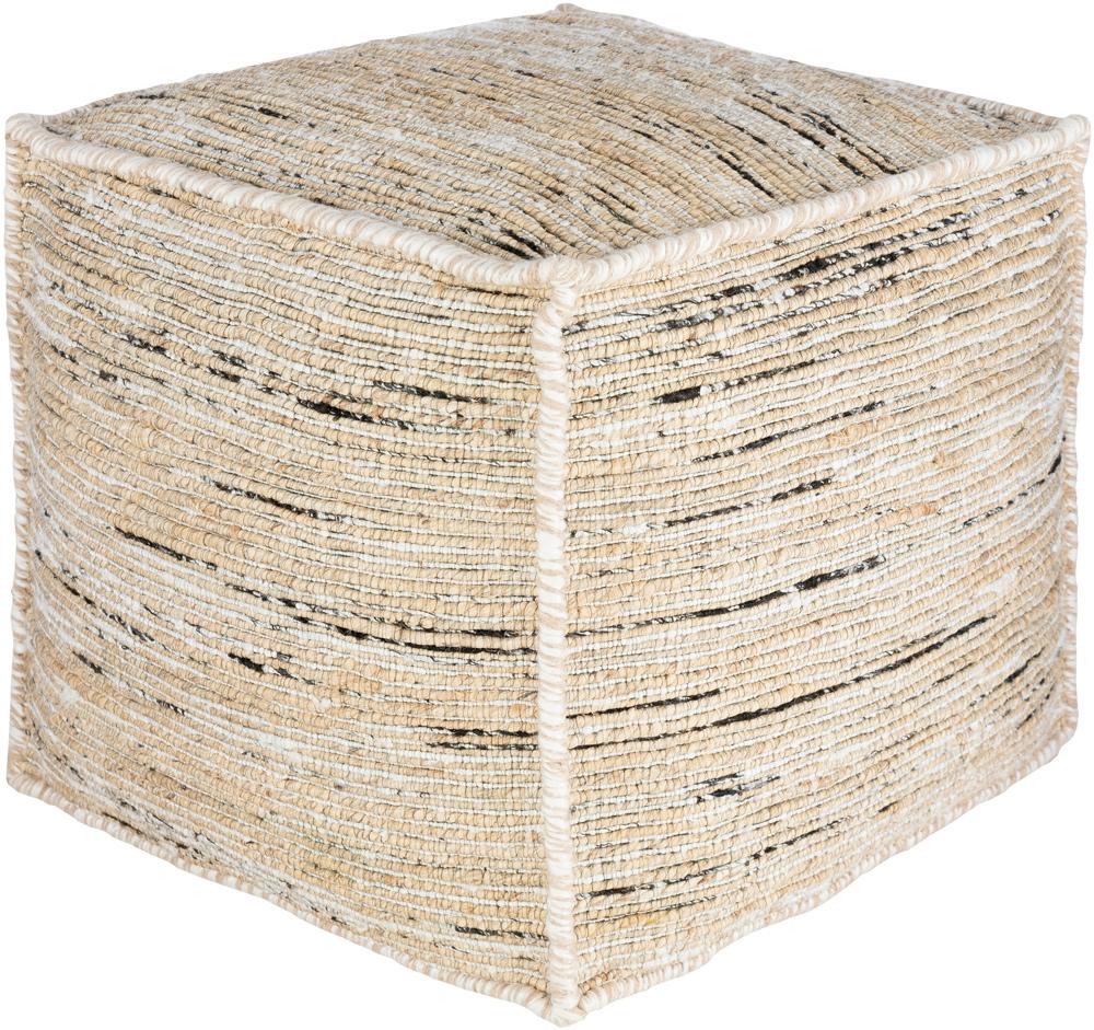 Livabliss - Esperanza Pouf - Wheat - EZPF001-181818_CLOSEOUT veiw 1
