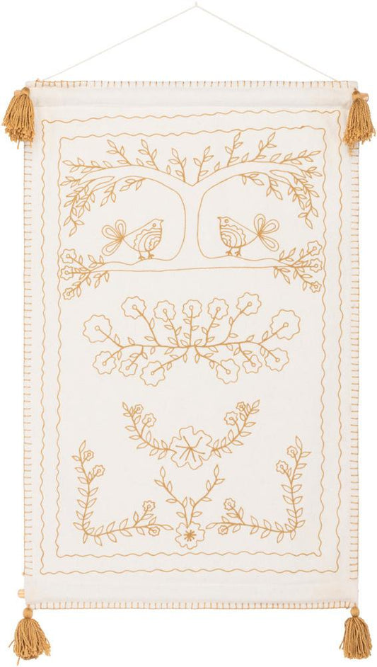 Livabliss - Folk Tale Wall Hanging - Ivory - FKL1001-2436 veiw 1