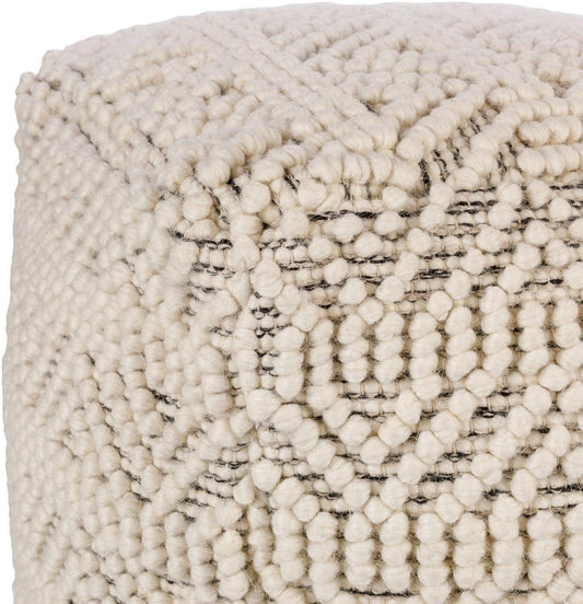 Livabliss - Hygge Pouf - Cream - HGPF008-181818_CLOSEOUT veiw 2