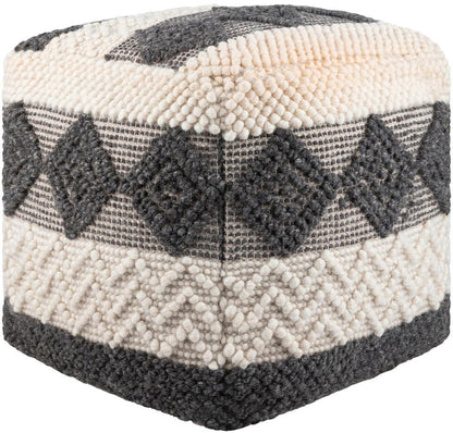 Livabliss - Hygge Pouf - White - HGPF005-181818_CLOSEOUT veiw 1