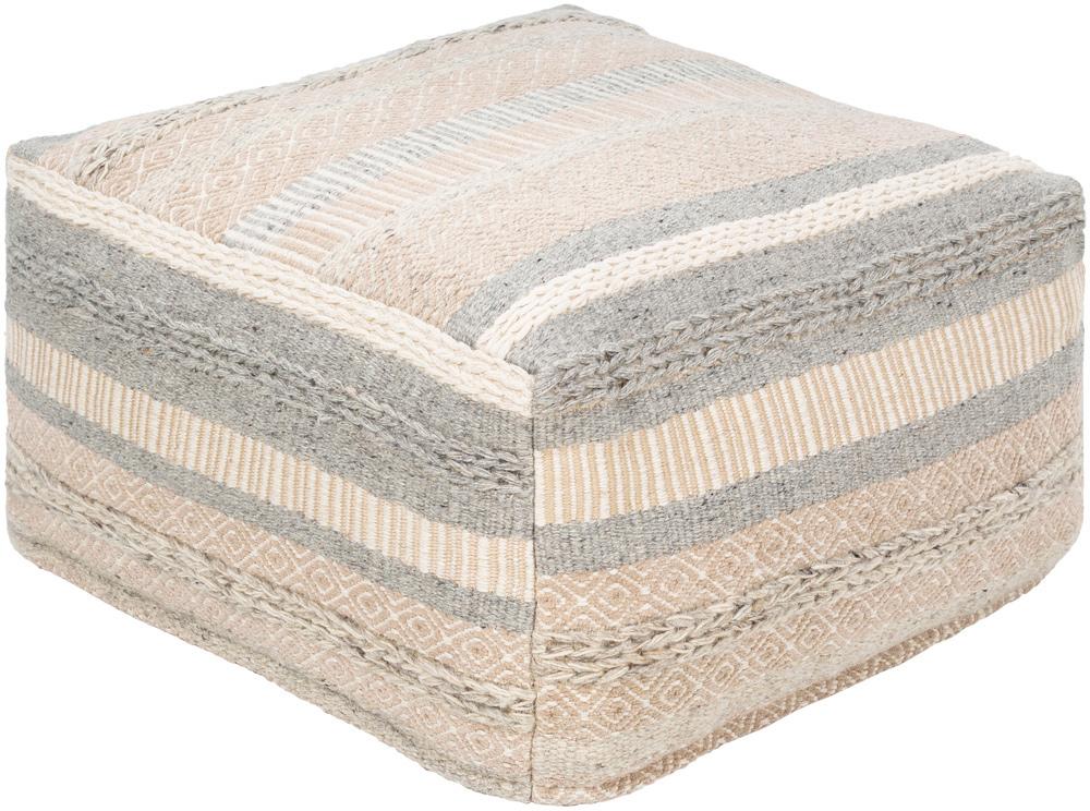 Livabliss - Lorens Pouf - Slate - LRPF001-242413_CLOSEOUT veiw 1