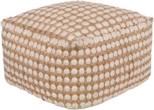 Livabliss - Oak Cove Pouf - White - OCPF4002-202012 veiw 1