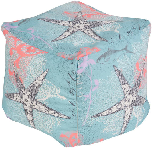 Livabliss - Rain Pouf - Aqua - POUF-290 veiw 1