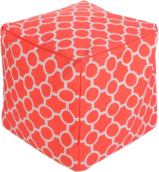 Livabliss - Rain Pouf - Coral - POUF-270 veiw 1