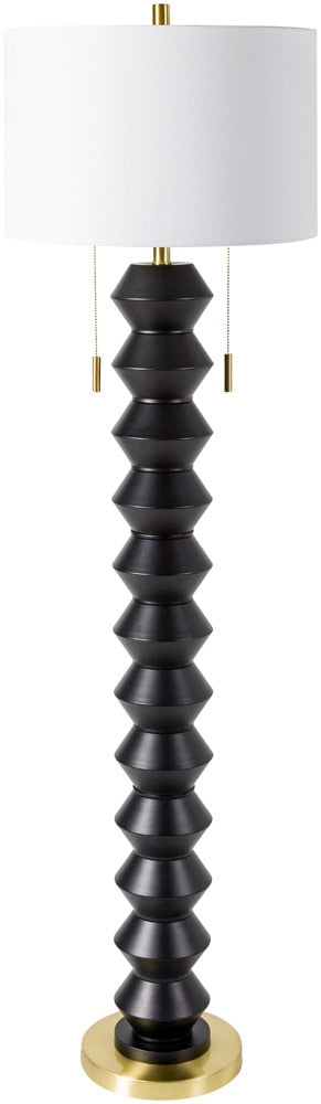 Livabliss - Rogow Accent Floor Lamp - Black - Metallic - Nickel - RGW-001 veiw 1