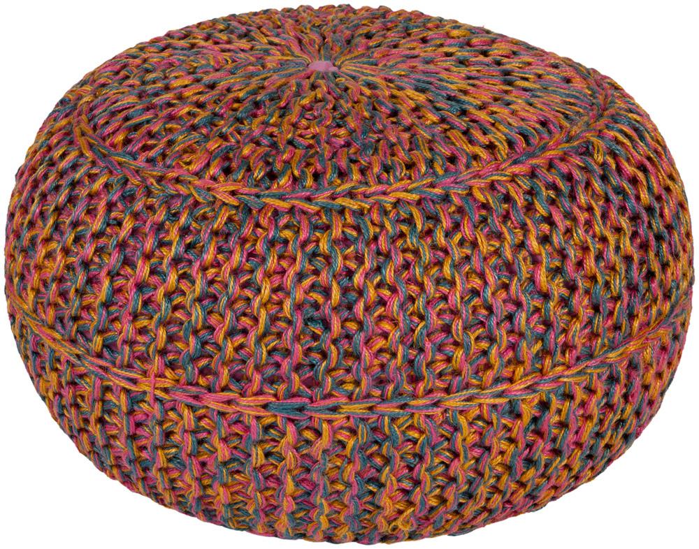 Livabliss - Wisteria Pouf - Pink - WTPF-002 veiw 1