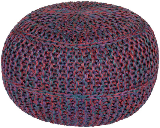 Livabliss - Wisteria Pouf - Red - WTPF-001 veiw 1