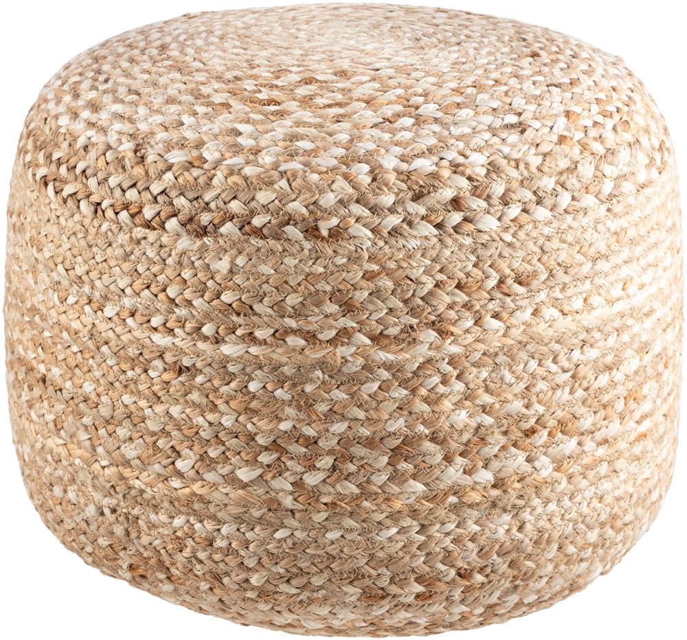 Livabliss - Yaroslave Pouf - Off-White - YRPF001-141818 veiw 1