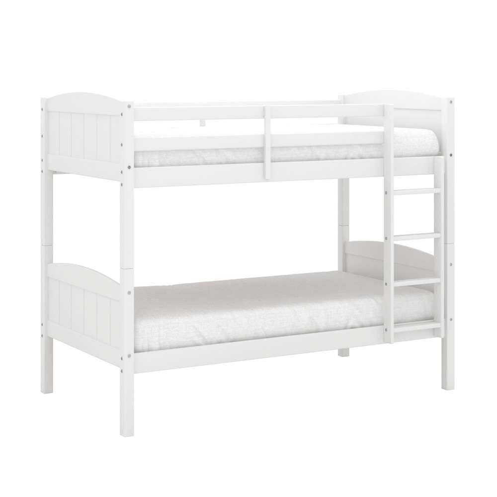 Living Essentials by Hillsdale - Alexis Wood Arch Twin Over Twin Bunk Bed, White - 7171-310 veiw 1