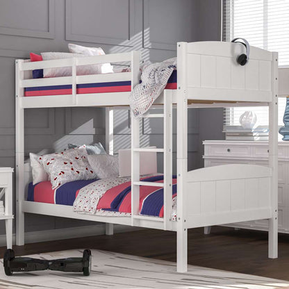 Living Essentials by Hillsdale - Alexis Wood Arch Twin Over Twin Bunk Bed, White - 7171-310 veiw 4