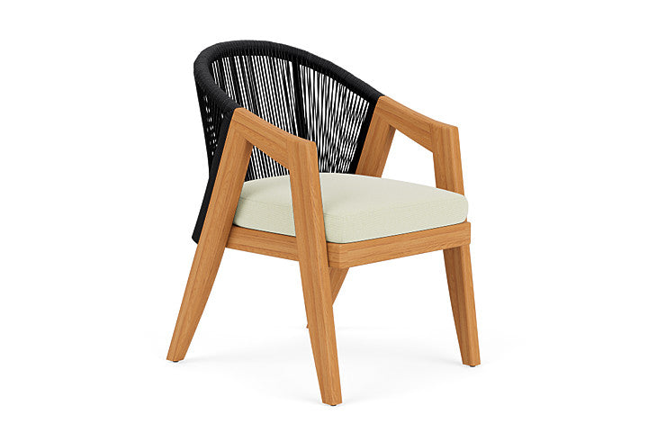 Lloyd Flanders - Alpine Dining Armchair In Natural Teak Finish With Bamboo Bay Meadow Fabric - 3630010962060 view 1
