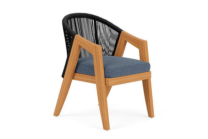 Lloyd Flanders - Alpine Dining Armchair In Natural Teak Finish With Deluna Aegean Fabric - 3630010962030 view 1