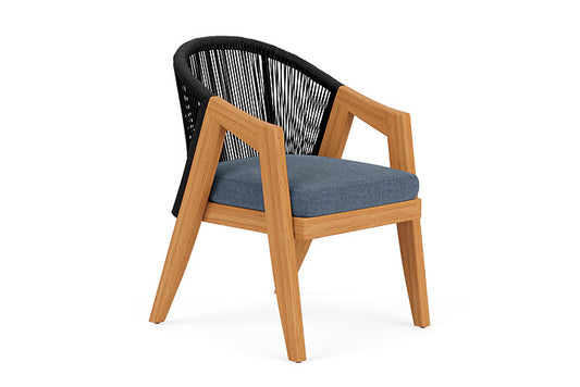 Lloyd Flanders - Alpine Dining Armchair In Natural Teak Finish With Deluna Aegean Fabric - 3630010962030 view 1