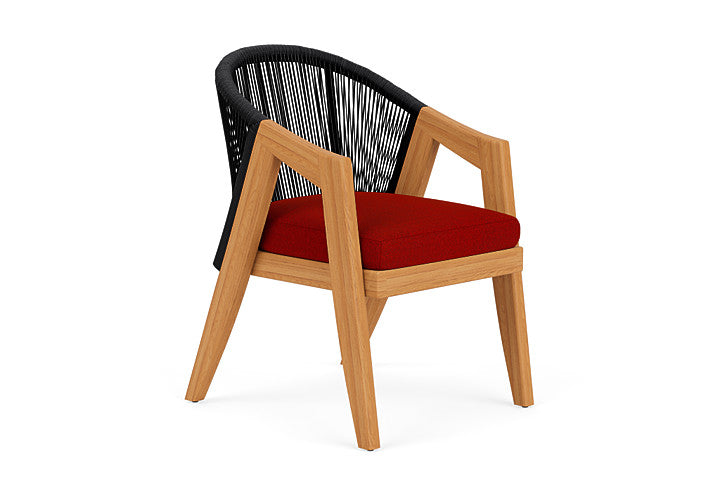 Lloyd Flanders - Alpine Dining Armchair In Natural Teak Finish With Partyline Lollipop Fabric - 3630010962054 view 1