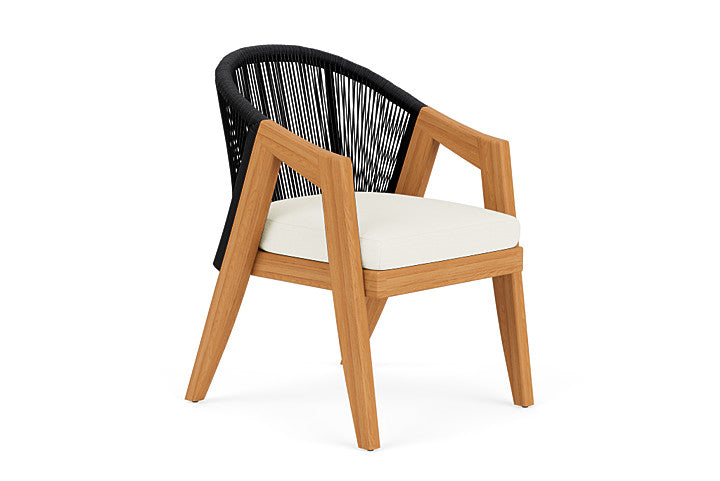 Lloyd Flanders - Alpine Dining Armchair In Natural Teak Finish With Sailcloth Salt Fabric - 363001096890 view 1