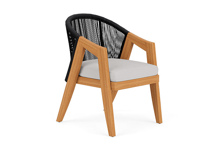 Lloyd Flanders - Alpine Dining Armchair In Natural Teak Finish With Sailcloth Seagull Fabric - 363001096W61 view 1