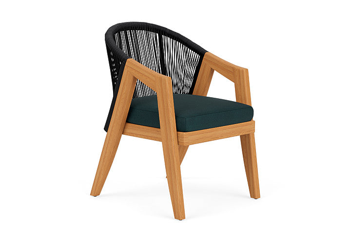 Lloyd Flanders - Alpine Dining Armchair In Natural Teak Finish With Sandberg Lagoon Fabric - 3630010962039 view 1