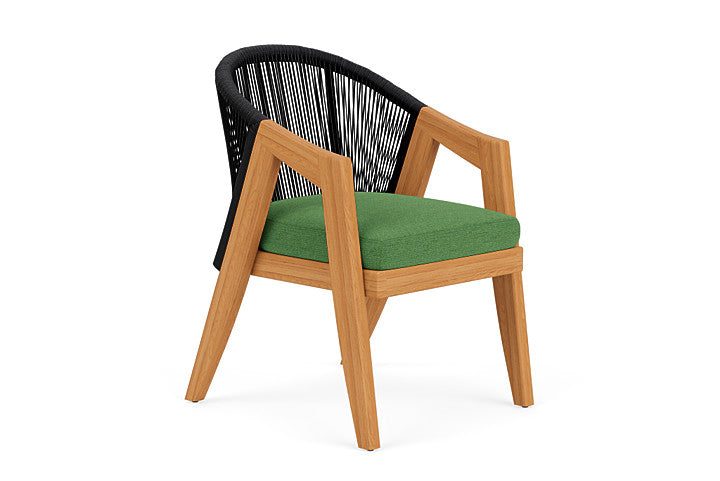 Lloyd Flanders - Alpine Dining Armchair In Natural Teak Finish With Seadog Botanical Fabric - 3630010962066 view 1