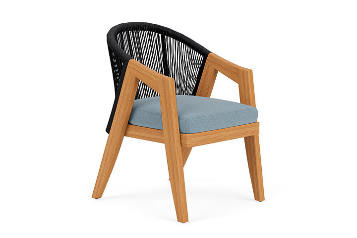 Lloyd Flanders - Alpine Dining Armchair In Natural Teak Finish With Unearth Mist Fabric - 3630010962068 view 1