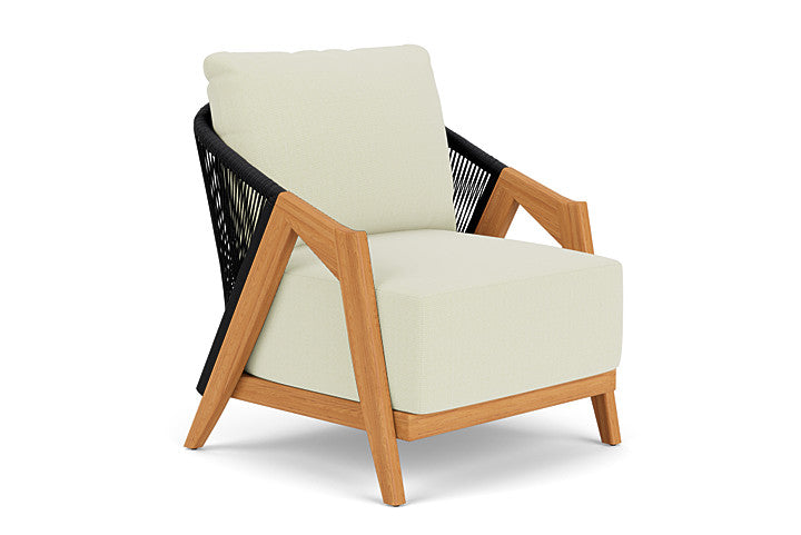 Lloyd Flanders - Alpine Lounge Chair In Natural Teak Finish With Bamboo Bay Meadow Fabric - 3630020962060 view 1