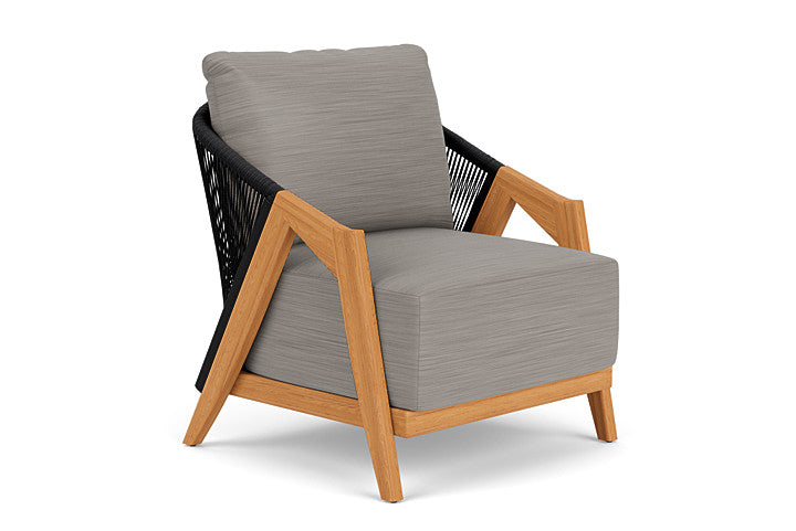 Lloyd Flanders - Alpine Lounge Chair In Natural Teak Finish With Boten Dark Urban Fabric - 3630020962059 view 1