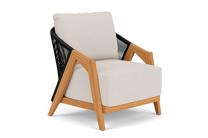 Lloyd Flanders - Alpine Lounge Chair In Natural Teak Finish With Canvas Canvas Fabric - 363002096319 view 1