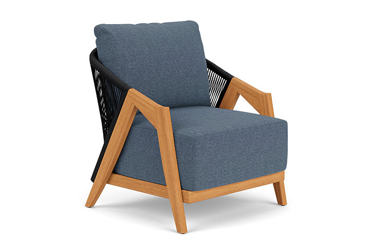 Lloyd Flanders - Alpine Lounge Chair In Natural Teak Finish With Deluna Aegean Fabric - 3630020962030 view 1