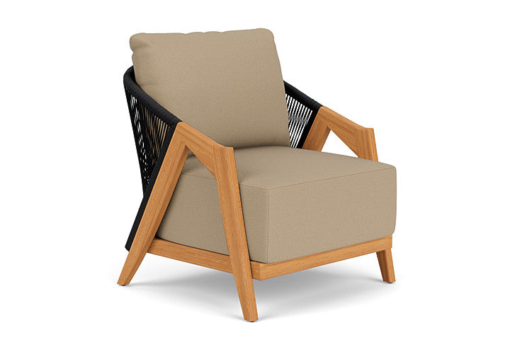 Lloyd Flanders - Alpine Lounge Chair In Natural Teak Finish With Fife Sahara Fabric - 363002096742 view 1