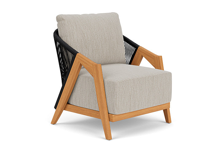 Lloyd Flanders - Alpine Lounge Chair In Natural Teak Finish With Friendly Flax Fabric - 3630020962026 view 1