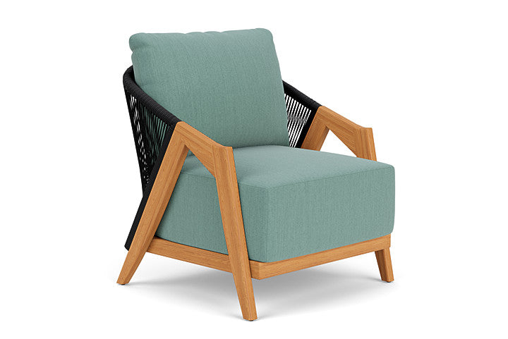 Lloyd Flanders - Alpine Lounge Chair In Natural Teak Finish With Loveboat Mint Fabric - 3630020962010 view 1
