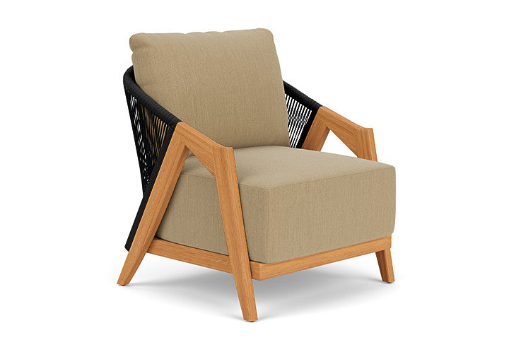 Lloyd Flanders - Alpine Lounge Chair In Natural Teak Finish With Loveboat Saffron Fabric - 3630020962009 view 1