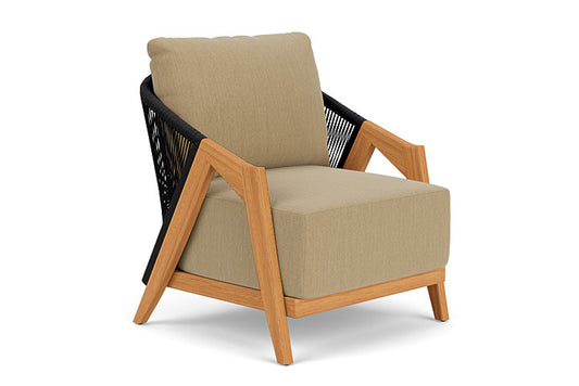 Lloyd Flanders - Alpine Lounge Chair In Natural Teak Finish With Loveboat Saffron Fabric - 3630020962009 view 1