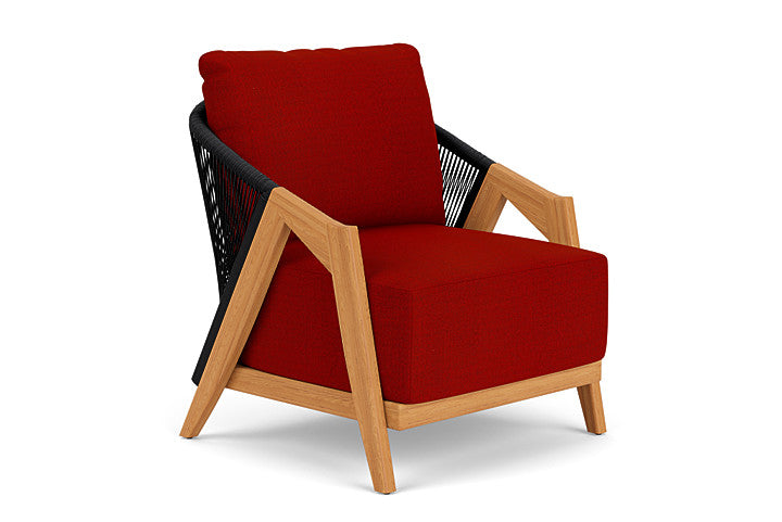 Lloyd Flanders - Alpine Lounge Chair In Natural Teak Finish With Partyline Lollipop Fabric - 3630020962054 view 1