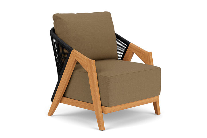 Lloyd Flanders - Alpine Lounge Chair In Natural Teak Finish With Reflections Straw Fabric - 3630020962053 view 1