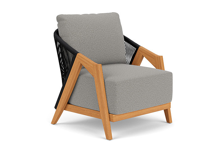 Lloyd Flanders - Alpine Lounge Chair In Natural Teak Finish With Rumba Nickel Fabric - 3630020962011 view 1