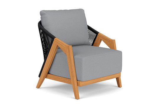 Lloyd Flanders - Alpine Lounge Chair In Natural Teak Finish With Sandberg Pewter Fabric - 3630020962029 view 1
