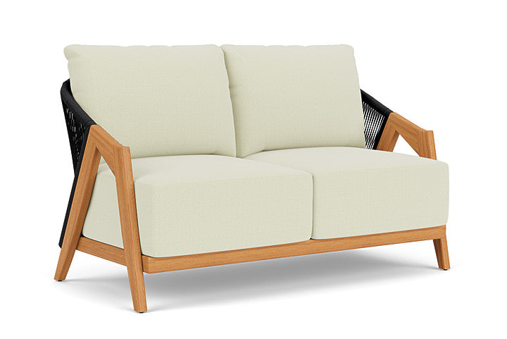 Lloyd Flanders - Alpine Loveseat In Natural Teak Finish With Bamboo Bay Meadow Fabric - 3630500962060 view 1