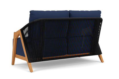 Lloyd Flanders - Alpine Loveseat In Natural Teak Finish With Beach Navy Fabric - 3630500962013 view 2
