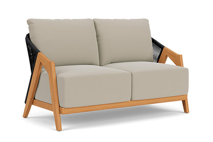 Lloyd Flanders - Alpine Loveseat In Natural Teak Finish With Callen Driftwood Fabric - 3630500962023 view 1