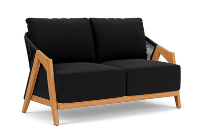 Lloyd Flanders - Alpine Loveseat In Natural Teak Finish With Canvas Black Fabric - 363050096157 view 1