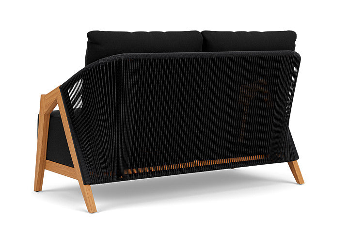 Lloyd Flanders - Alpine Loveseat In Natural Teak Finish With Canvas Black Fabric - 363050096157 view 2