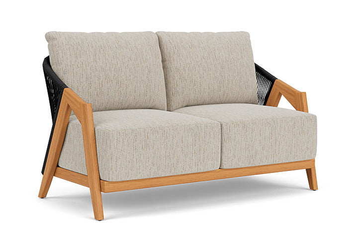 Lloyd Flanders - Alpine Loveseat In Natural Teak Finish With Charlotte Sparrow Fabric - 363050096183 view 1