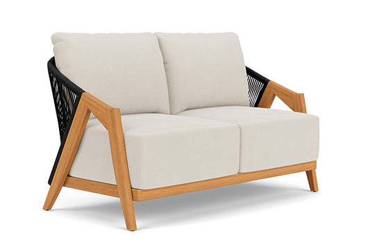 Lloyd Flanders - Alpine Loveseat In Natural Teak Finish With Decorline Natural Fabric - 3630500962015 view 1
