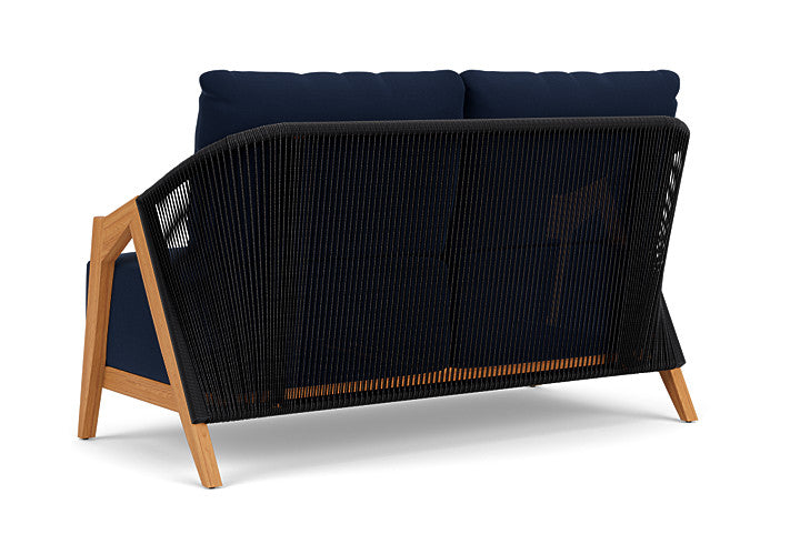 Lloyd Flanders - Alpine Loveseat In Natural Teak Finish With Decorline Navy Fabric - 3630500962019 view 2