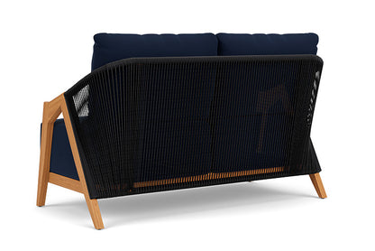 Lloyd Flanders - Alpine Loveseat In Natural Teak Finish With Decorline Navy Fabric - 3630500962019 view 2