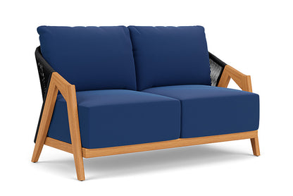 Lloyd Flanders - Alpine Loveseat In Natural Teak Finish With Flagship Lapis Fabric - 3630500961813 view 1