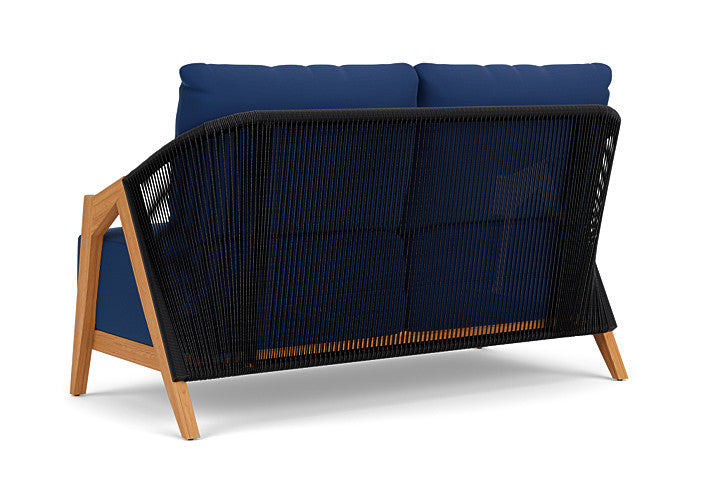 Lloyd Flanders - Alpine Loveseat In Natural Teak Finish With Flagship Lapis Fabric - 3630500961813 view 2
